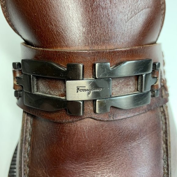 Salvatore Ferragamo Vintage Brown Leather Loafers main image 7